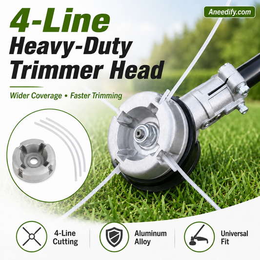 ⚙️ Last Day Special Price £8.99 ! 🌿Buy 2 Get 1 Free🎁 Aluminum Trimmer Head – 4-Line Cutting & Universal Fit – Heavy-Duty & Easy Line Replacement 🏡
