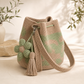 👜 LAST DAY50% OFF! 💐 Hand Crochet Floral Bucket Crossbody Bag, Boho Handwoven Flower Pattern Shoulder Bag with Flower Tassel Charm for Summer Vacation Daily Outfit