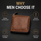🏆 Last Day Special Price £9.78 !👛Vintage Men's Short Zip-Around Trifold Wallet