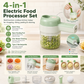 🏆 LIMITED-TIME 50% OFF! 🥕4‑in‑1 Handheld Electric Food Chopper‑ USB Rechargeable Mini Blender with Open Feeding Port, Portable Wireless Processor for Vegetables, Meat & Garlic