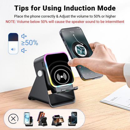 🔊50% OFF NOW ! ⚡ 5‑IN‑1 WIRELESS SPEAKER STAND – immersive stereo sound, adjustable angle🎶