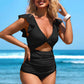 👙 68% OFF NOW! 💃 Sexy Ruffled One-Piece Swimsuit – Ruffle Detail, Tummy Control & Vibrant Colors 🌊