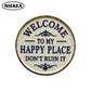 🖼️ 51% OFF NOW ! ⚡ Vintage "Happy Place" Metal Sign – Rustic Decor, Durable Metal & Wall-Ready Design 🏡
