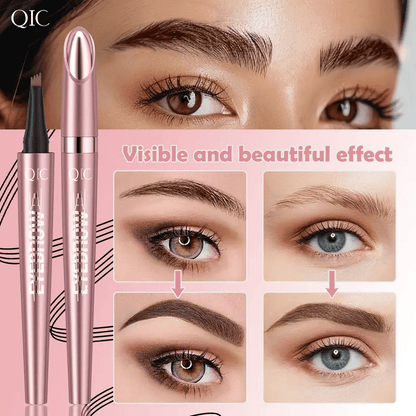 🏆 Last Day Special Price £9.99! 💐 BUY 1 GET 1 FREE 🖌️3D Microblading Eyebrow Pencil – 4-prong tip creates natural hair-like strokes. 🎁