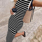 🏆 Last Day Special Price £19.99 ! 💐Striped Knit Midi Tank Dress