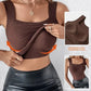 🏆 Last Day Special Price £8.77 ! 💐 Women’s U-Neck Tank Tops with Built-In Bra
