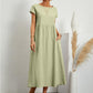 ⏰Last Day Sale 50% Off💃Solid Color Sleeveless Loose Cotton and Linen Pocket Dress