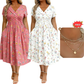 👗 LIMITED-TIME 50% OFF! 💐50K+ SOLD!💞Women's V-Neck Floral Print Dress with Twist Waist