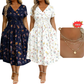 👗 LIMITED-TIME 50% OFF! 💐50K+ SOLD!💞Women's V-Neck Floral Print Dress with Twist Waist