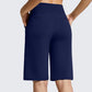 🏆 Last Day Special Price £9.99 ! 💐Women's Bermuda Shorts with Pockets -👍Knee Length Athletic Casual Long Shorts