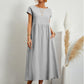 ⏰Last Day Sale 50% Off💃Solid Color Sleeveless Loose Cotton and Linen Pocket Dress
