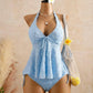 👙 SUMMER HOT SALE🔥 Women’s Peplum Halter Tankini Set – Slim Flattering Fit, Stylish Design & Comfortable Swimwear Style ✨