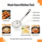 🏆 Last Day Special Price £9.99! 🍳Buy 1 Get 1 Free🎁2-in-1 Stainless Steel Strainer Clamp — Fine Mesh Filter & Tong, Oil Drain