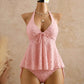 👙 SUMMER HOT SALE🔥 Women’s Peplum Halter Tankini Set – Slim Flattering Fit, Stylish Design & Comfortable Swimwear Style ✨