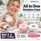 🦷 Last Day Special Price £9.99!🧳 All-in-One Retainer Storage Case — Soaking Compartment, Built-in Mirror & Cleaning Tools