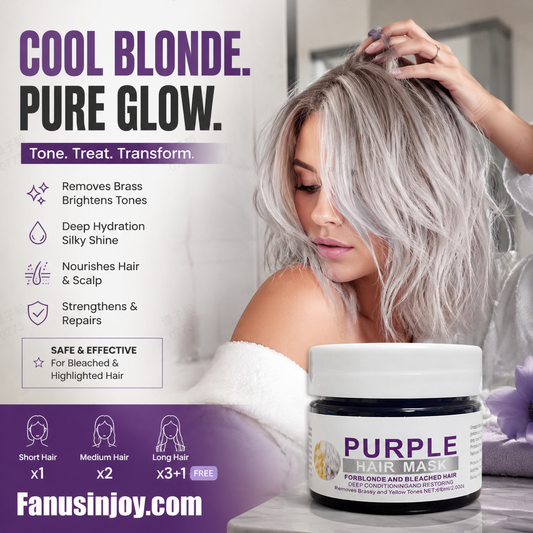 🏆 Last Day Special Price £9.99 ! 🔥Buy 2 Get 1 Free🎁Moisturizing Purple Hair Mask with Long-Lasting Scent