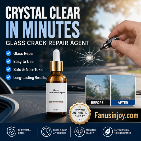 🏆 Last Day Special Price £8.99! 🏭Buy 1 Get 1 Free💦Glass Crack Repair Agent🚗One drop fixes all glass cracks！