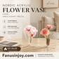 🏆 Last Day Special Price £9.99 ! 💐Buy 2 Get 1 Free🎁Nordic Transparent Acrylic Vase | Elegant Desktop Plant Holder & Home Decor | Modern Centerpiece for Living Room & Wedding Tables