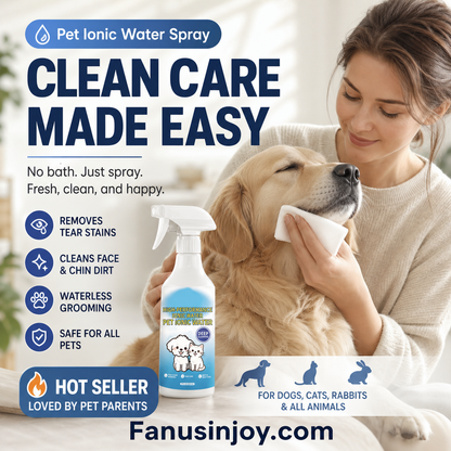 🏆 Last Day Special Price £9.99 ! 🐕Buy 2 Get 1 Free🐈Give your furry friend a brand-new look！🐇Pet Ionic Water Spray for Tear Stains