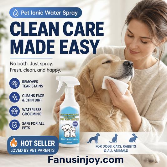 🏆 Last Day Special Price £9.99 ! 🐕Buy 2 Get 1 Free🐈Give your furry friend a brand-new look！🐇Pet Ionic Water Spray for Tear Stains