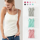 🏆 Last Day Special Price £9.77 ! 💐 Stretch Cotton Camisole with Built-In Bra – Soft, Supportive & Perfect for Layering or Wearing Solo ☀️