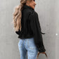 🧥Stand Collar Snap Button Drawstring Pocket Jacket – Casual Relaxed Fit, Windproof & Warm, Adjustable Drawstring, Versatile for Daily Outdoor Wear ✨