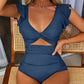 👙 68% OFF NOW! 💃 Sexy Ruffled One-Piece Swimsuit – Ruffle Detail, Tummy Control & Vibrant Colors 🌊