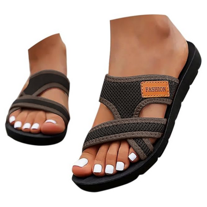 👡 55% OFF NOW ! 💐 Wide Feet Comfortable Open Toe Flat Sandals – Spacious Wide Fit, Soft Insole & All-match Daily Sandal ✨