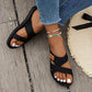 👡 55% OFF NOW ! 💐 Wide Feet Comfortable Open Toe Flat Sandals – Spacious Wide Fit, Soft Insole & All-match Daily Sandal ✨