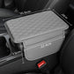 🏆 Last Day Special Price £10.99!🚗Universal Faux Leather Car Armrest Box Booster Cushion – Quilted Armrest Pad with Storage Pocket