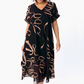Flowy V-Neck Midi Dress