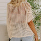 ⏳Time-Limited Special 50% Off⏰Womens Casual Short Sleeve Hollow Out Pullover Knit Tops