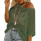 ⏳Time-Limited Special 50% Off⏰Womens Casual Short Sleeve Hollow Out Pullover Knit Tops