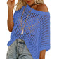 ⏳Time-Limited Special 50% Off⏰Womens Casual Short Sleeve Hollow Out Pullover Knit Tops