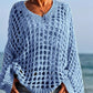 💐Women’s Casual Solid Color Crochet Knit Top – Soft Breathable Knit, Elegant Hollow Crochet Design, Relaxed Fit, Versatile for Daily Casual & Summer Outfits ☀️