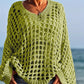 💐Women’s Casual Solid Color Crochet Knit Top – Soft Breathable Knit, Elegant Hollow Crochet Design, Relaxed Fit, Versatile for Daily Casual & Summer Outfits ☀️