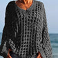 💐Women’s Casual Solid Color Crochet Knit Top – Soft Breathable Knit, Elegant Hollow Crochet Design, Relaxed Fit, Versatile for Daily Casual & Summer Outfits ☀️