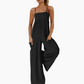 🏆 LIMITED-TIME 50% OFF! 👗Beach Casual Strappy Backless Wide-Leg Jumpsuit