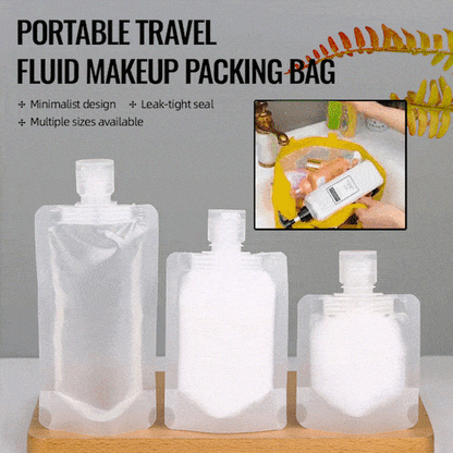 🏆 Last Day Special Price £9.99! 🌷Portable Travel Fluid Makeup Packing Bag(10 Pcs）