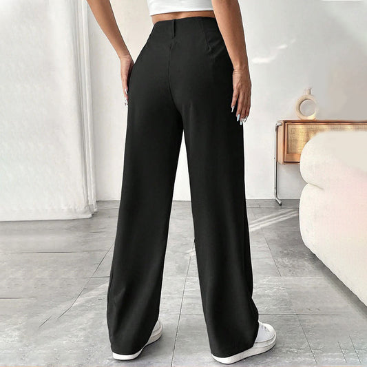 🏆 Last Day Special Price £18.78!!!💝New Style✨Women's High Waisted Straight Leg Work Trousers , Smart & Casual Look for Office and Beyond