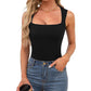 🏆 Last Day Special Price £8.77 ! 💐Women's Square Neck Sleeveless Double-Layer Tank Top