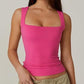 🏆 Last Day Special Price £8.77 ! 💐Women's Square Neck Sleeveless Double-Layer Tank Top