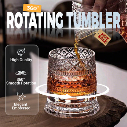 🥛 💎 Hot Sale 50% OFF ✨ 🔥 360° Rotating Whiskey Glass Tumbler