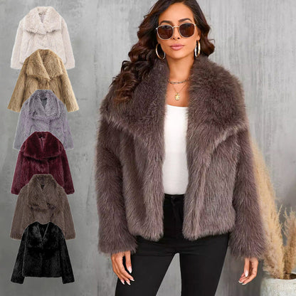 🧥 80% OFF FLASH SALE ! ⚡ Women's Luxury Fluffy Short Coat – Plush Cloud-Like Fabric, Chic Short Silhouette, Warm Windproof & Versatile Stylish ❄️