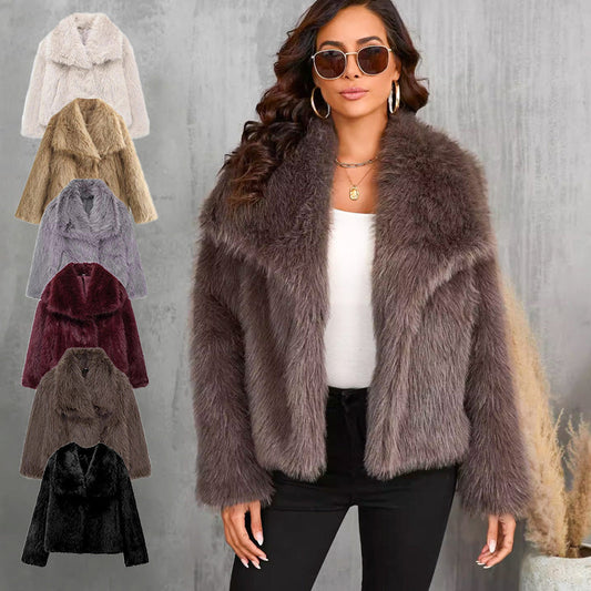 🧥 80% OFF FLASH SALE ! ⚡ Women's Luxury Fluffy Short Coat – Plush Cloud-Like Fabric, Chic Short Silhouette, Warm Windproof & Versatile Stylish ❄️