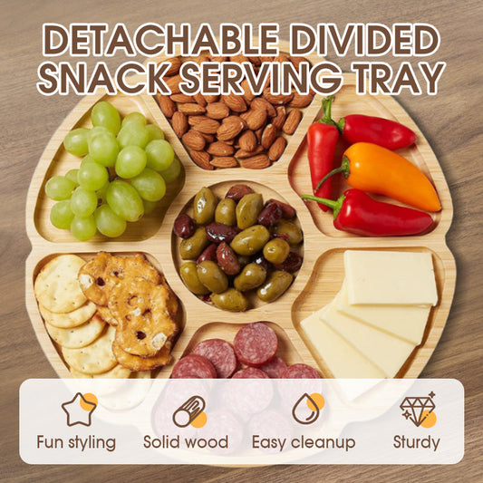🍿 Last Day Special Price £9.78!!!⚡ Detachable Compartment Snack Tray – Multi-Grid Storage, Easy to Clean, Space-Saving Design 🧺