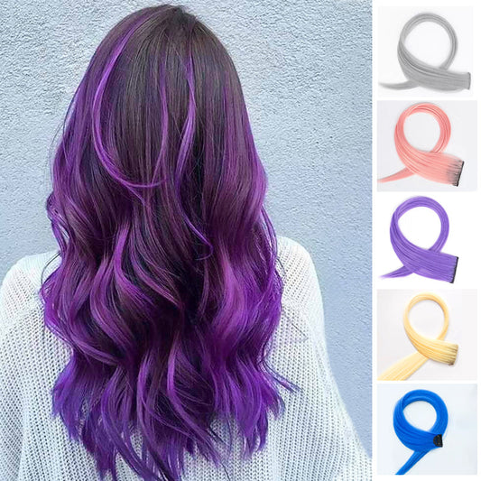 Clip-in Vibrant Hair Highlight Streaks