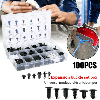 🏆 Last Day Special Price £9.77 ! 🔥Buy 2 Get 1 Free💥100pcs Universal Expansion Screw Clips Set – Multi-Size, Strong Grip & Easy Installation 🛠️🚗