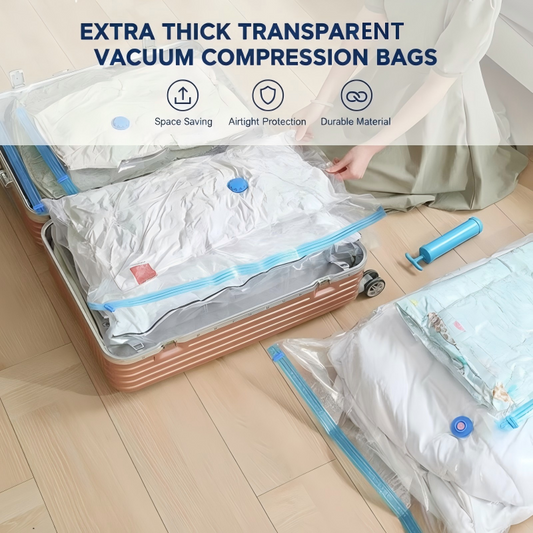 🏆 Last Day Special Price £7.97 !Extra Thick Transparent Vacuum Compression Bags