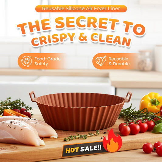 🏆 Last Day Special Price £9.79!!!Reusable Silicone Air Fryer Liner